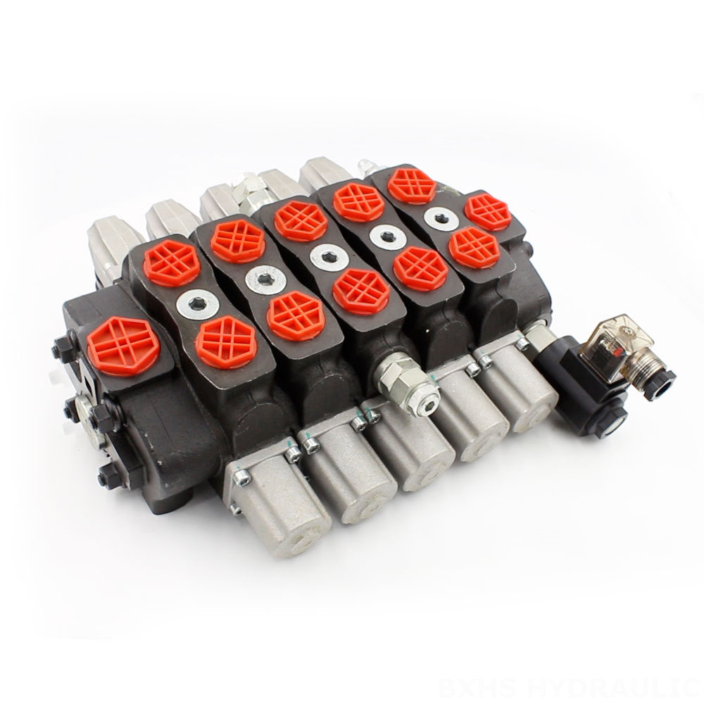 SD8-Electric unloading valve Manual 5 Spool Sectional Directional Valve cover photo